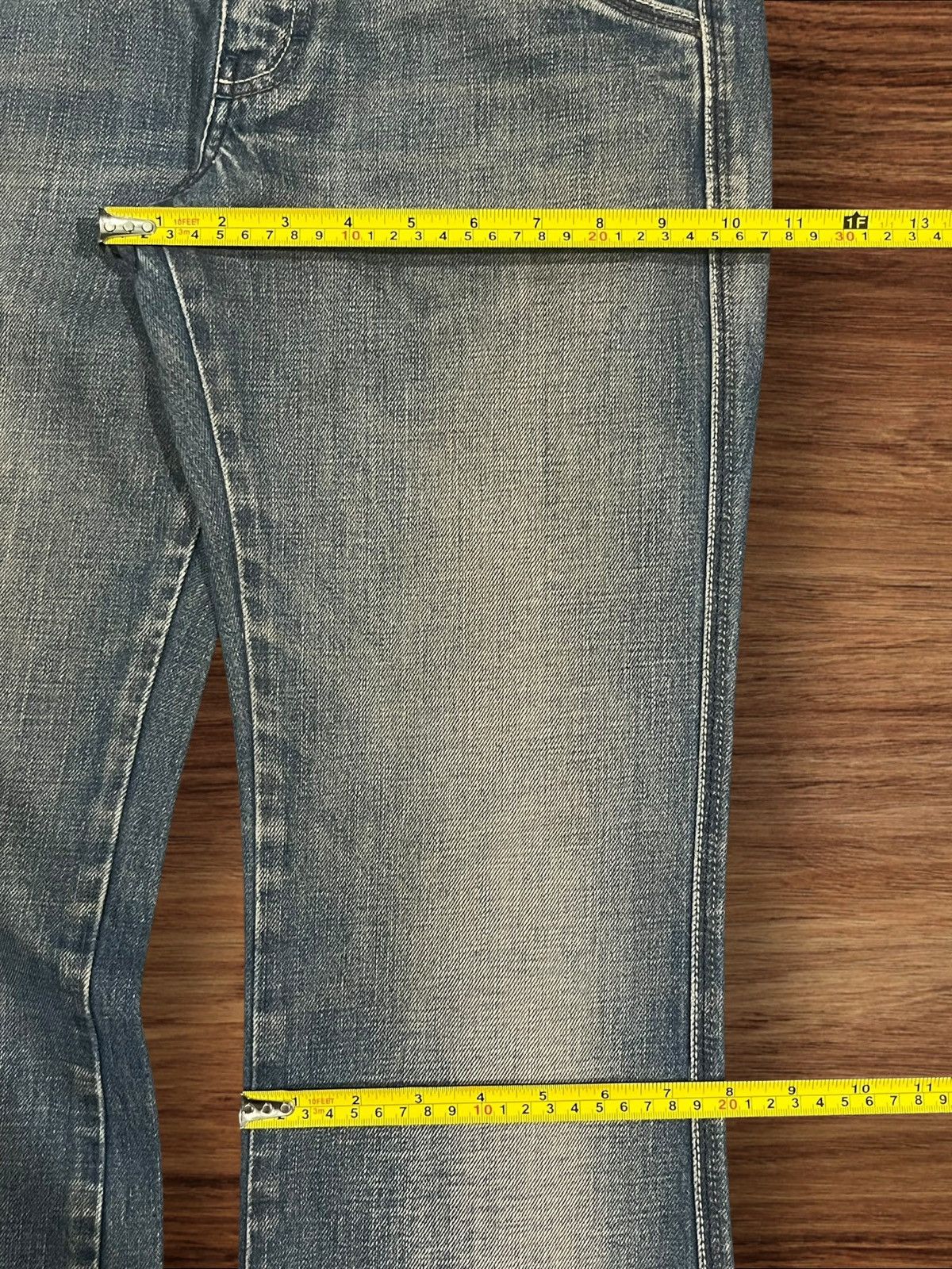 Diesel Vintage Diesel Blue Faded Washed Frayed Leg Flare Jeans Size 30" / US 8 / IT 44 - 17 Thumbnail