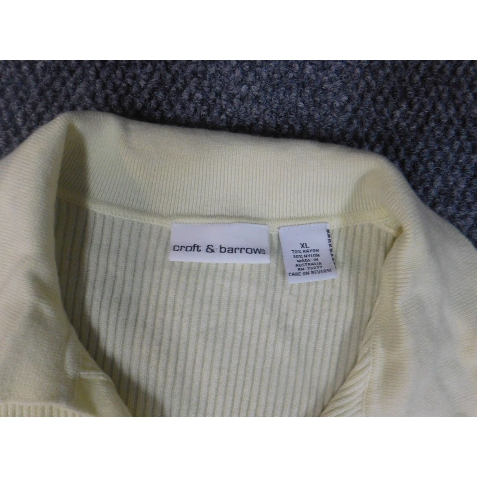 Croft & Barrow Croft & Barrow Womens Blouse XL Yellow Short Sleeve Pullover Stretch Collared Nylon Rayon Casual Size XL / US 12-14 / IT 48-50 - 6 Thumbnail