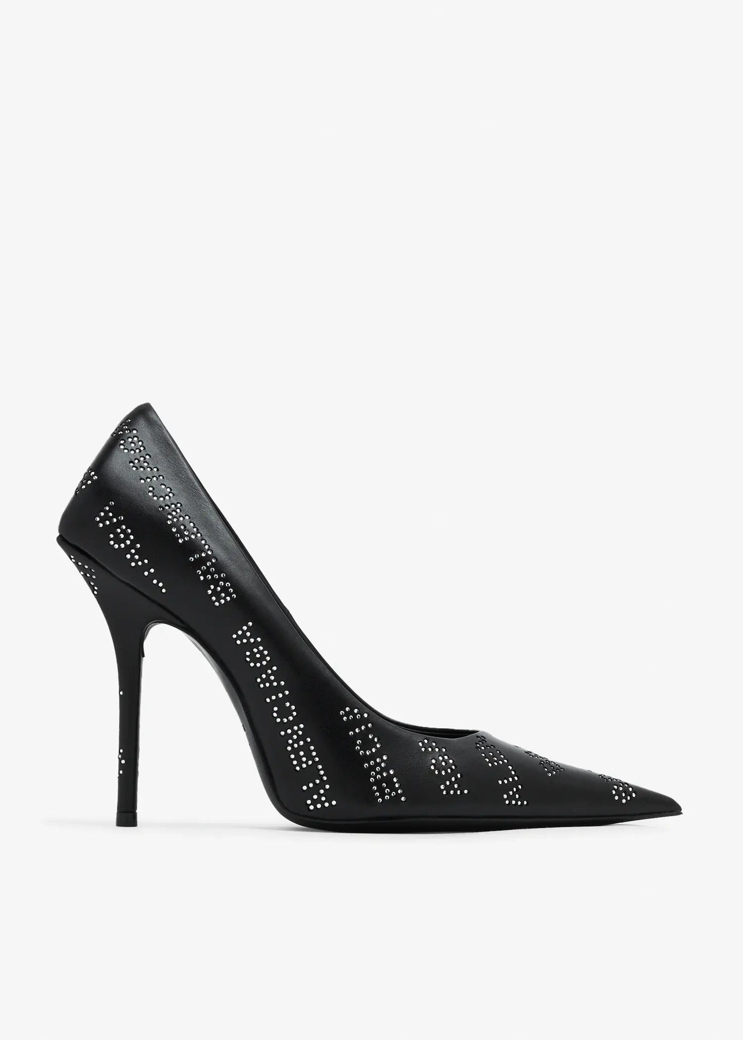 Balenciaga o1tr1nto1125 Square Knife 110mm Pumps With Rhinestones Black Size US 5 / IT 35 - 1 Thumbnail