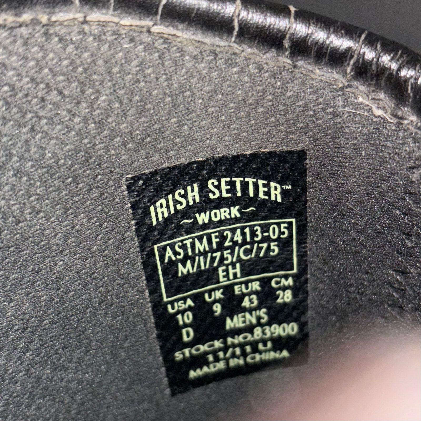 Red Wing Irish Setter Work Boots Men’s 10 D Steel Toe Pull-On Leather Size US 10 / EU 43 - 9 Thumbnail