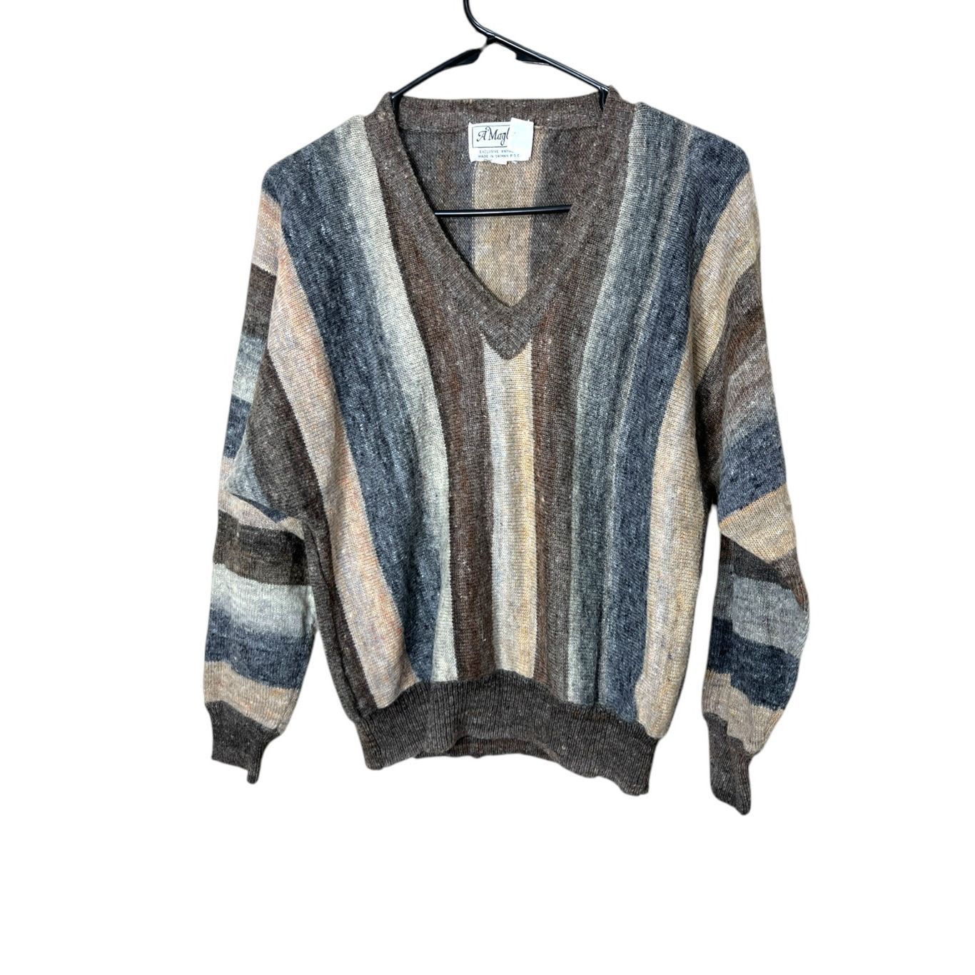Other Vintage A’ Maglia Wool Blend Brown Earth Tones Sweater Size Size M / US 6-8 / IT 42-44 - 1 Thumbnail