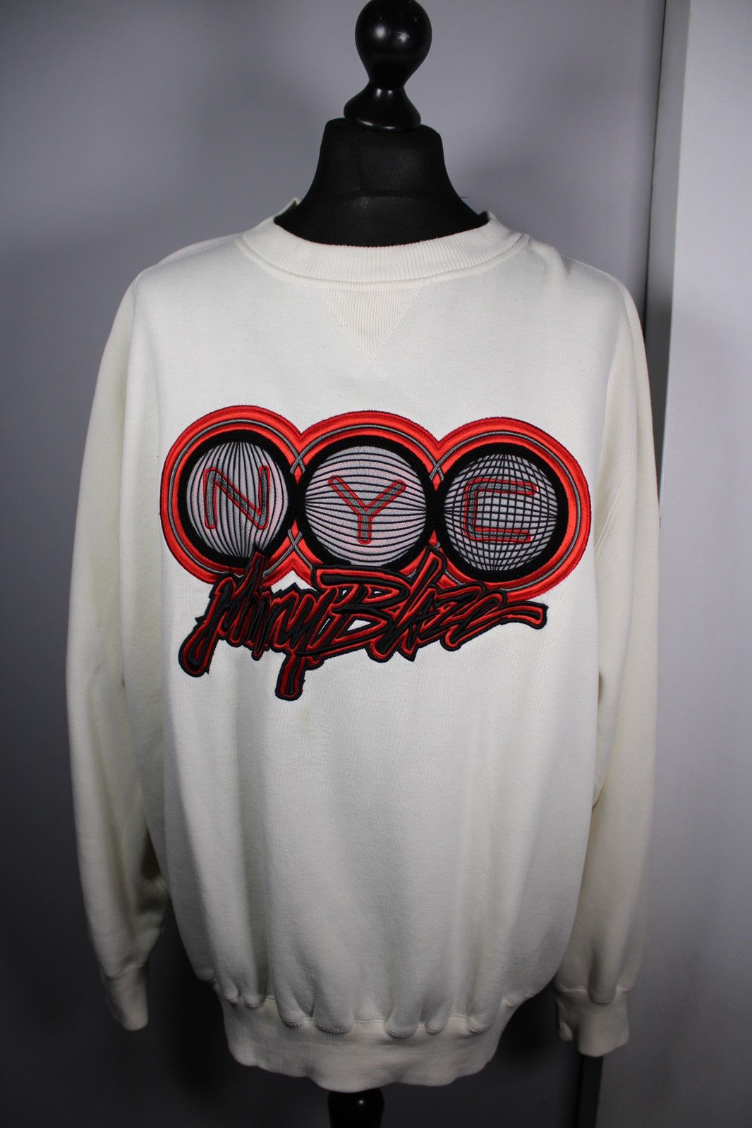 image of Method Man “Johnny Blaze” Nyc Sweatshirt in White, Men's (Size Large)