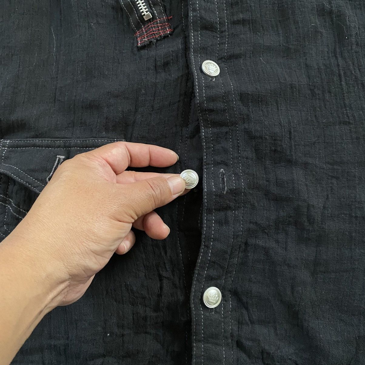 Japanese Brand Vintage Punk algonquins button up japan Size S / US 4 / IT 40 - 6 Thumbnail