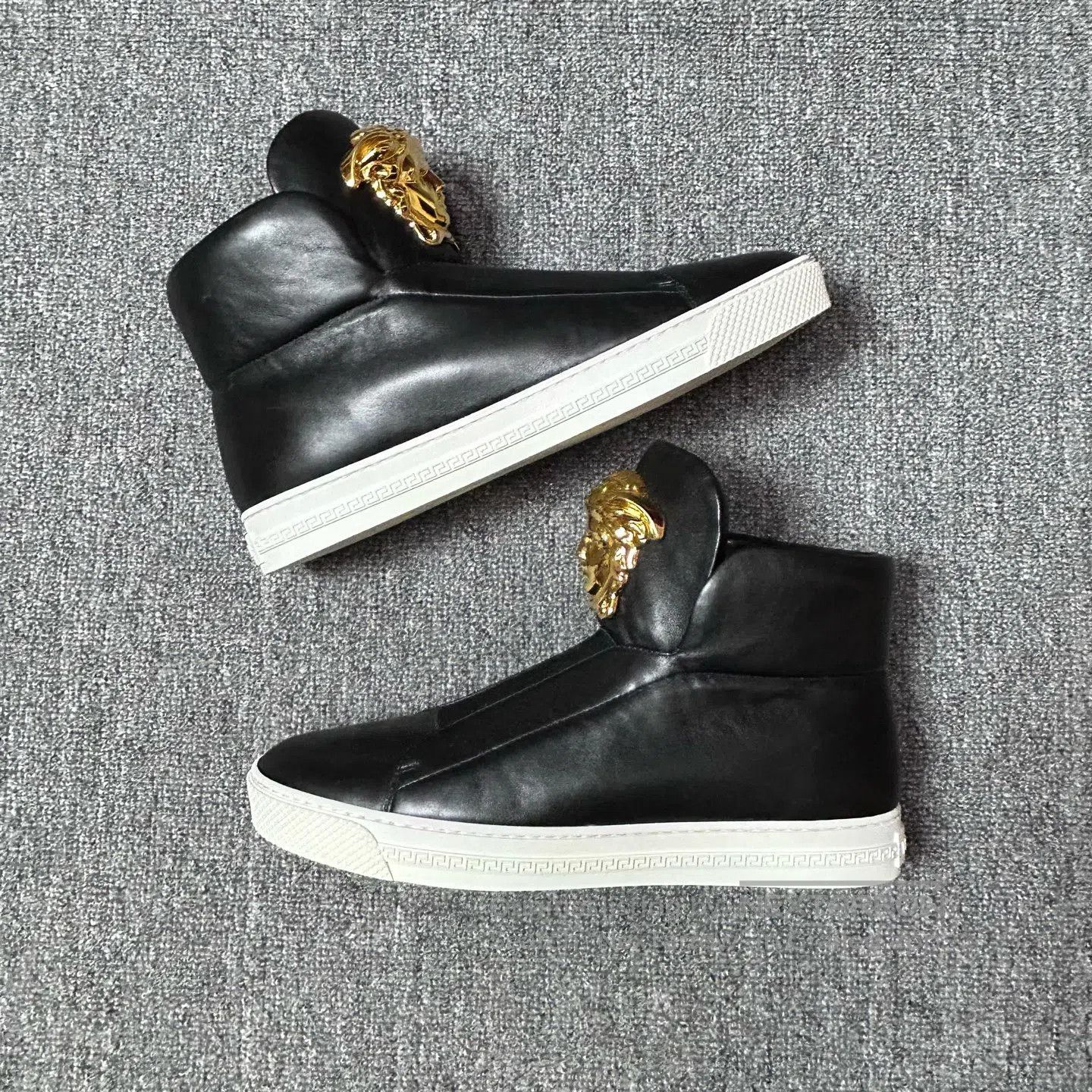 Versace Versace Medusa High-Top Shoes Black and Gold Magic Tape| Size US 7.5 / IT 37.5 - 2 Thumbnail