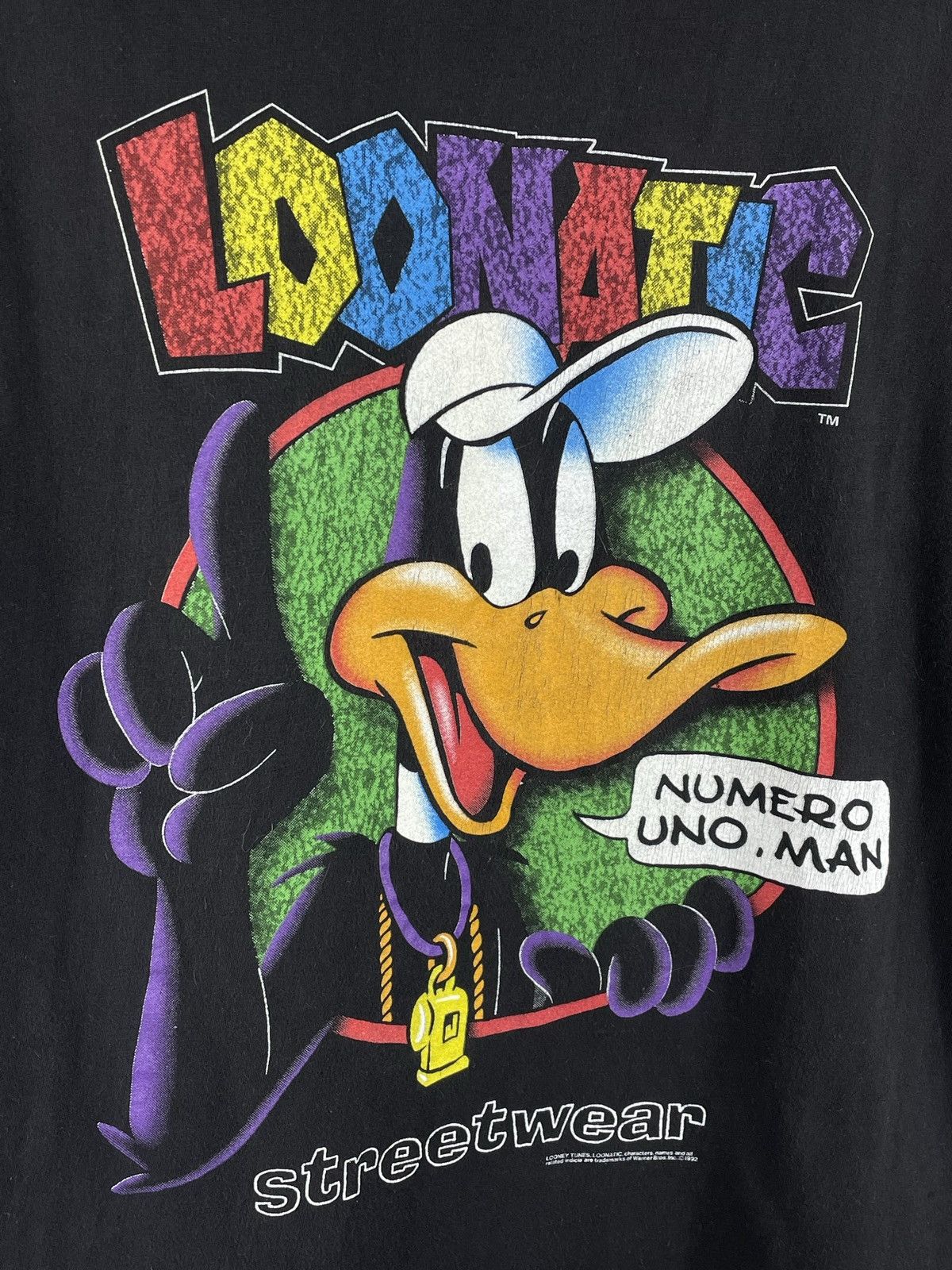 Vintage × Warner Bros Vintage 1992' Loonatic Logo Print Looney Tunes T shirt tee Size US XL / EU 56 / 4 - 4 Thumbnail