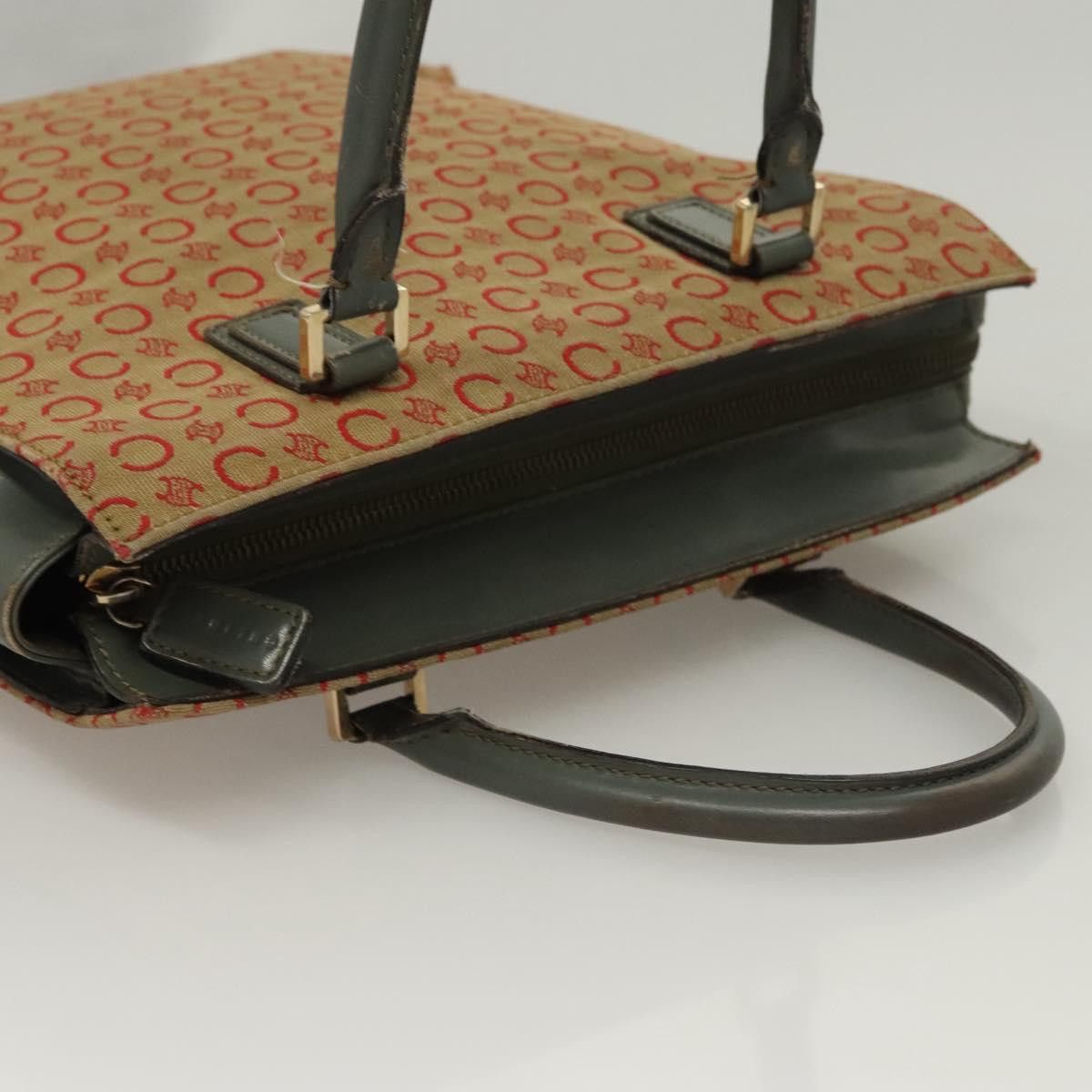 Celine CELINE C Macadam Canvas Hand Bag Beige Gold Size ONE SIZE - 6 Thumbnail