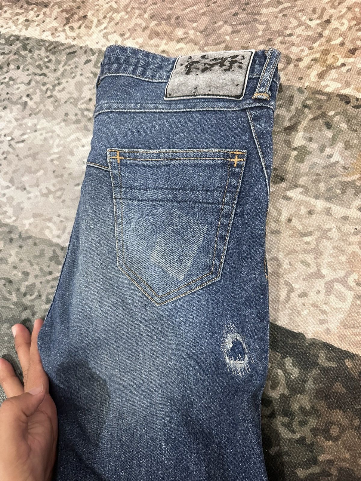Japanese Brand Number (N)ine patchwork jeans Size US 30 / EU 46 - 4 Thumbnail