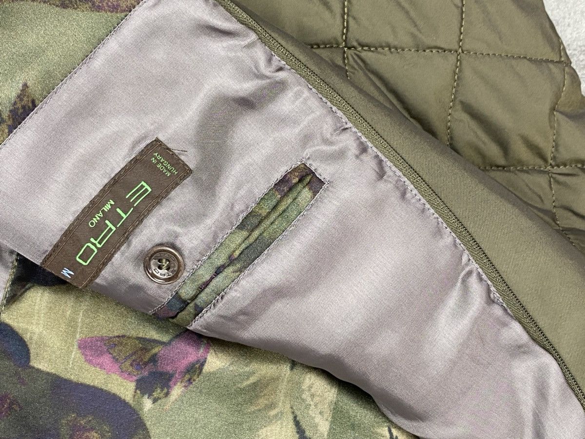 Designer × Etro ETRO Milano Coat Jacket Bomber silk leather M hunt Size US M / EU 48-50 / 2 - 6 Thumbnail