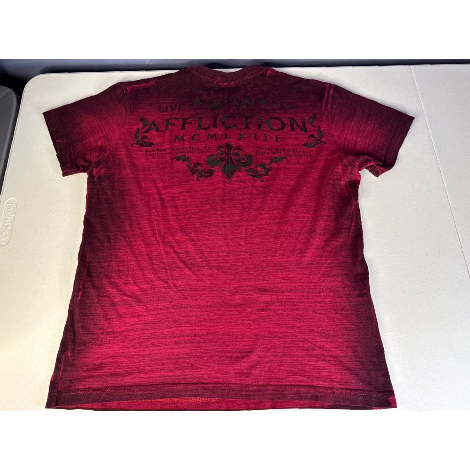 Affliction Affliction Shirt Red Live Fast Double Eagle Biker Graphic Tee USA Mens Sz L Shirt Mens Red Graphic Tee Size US L / EU 52-54 / 3 - 2 Thumbnail