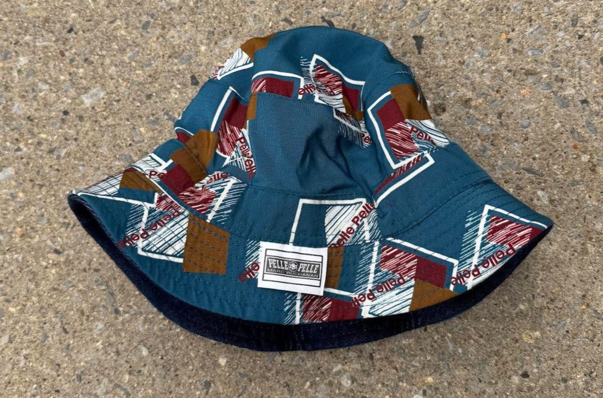 Pelle Pelle Vintage Pelle Pelle Blue Reversible Bucket Hat NWT Size ONE SIZE - 4 Thumbnail