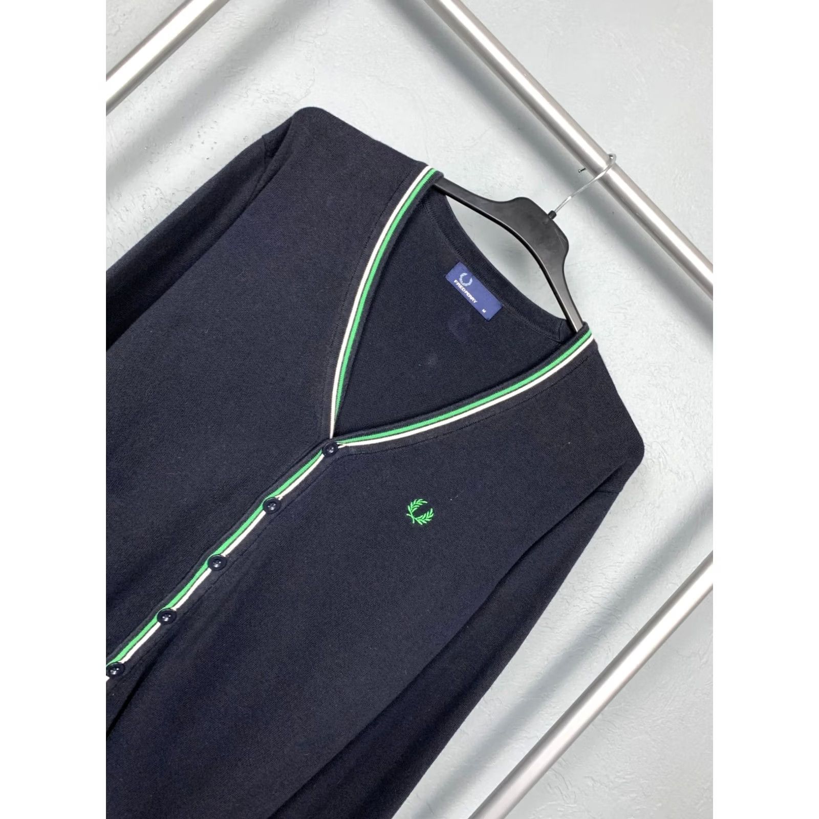 Fred Perry Fred Perry Vintage Mens Knit Cardigan Size M Blue Sweater Cardigan Men M Cotton Knit Vintage Mens Cardigan Size US M / EU 48-50 / 2 - 2 Thumbnail