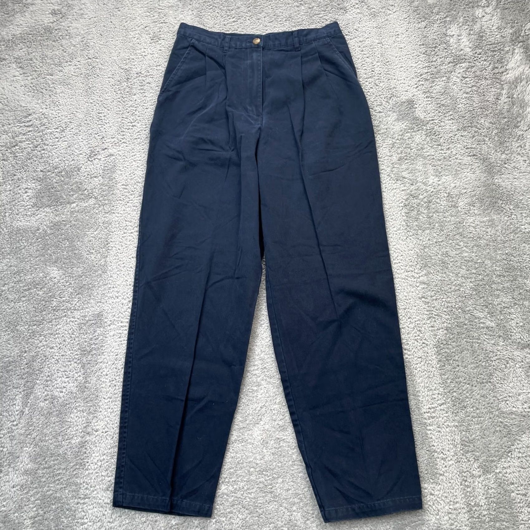 Ralph Lauren VINTAGE Lauren Ralph Lauren Pants Womens 8 Petite Blue Chino Cotton Tapered Leg Size 30" / US 8 / IT 44 - 2 Thumbnail