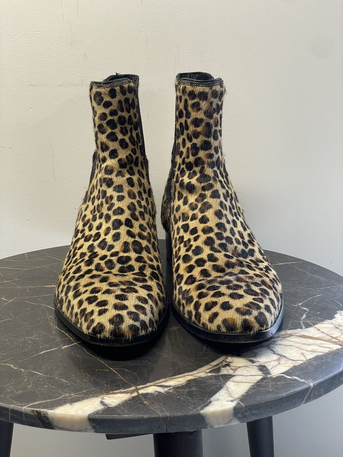 From The First Stefano Leopard Pony Hair Chelsea Boots From The First Size US 13 / EU 46 - 2 Thumbnail