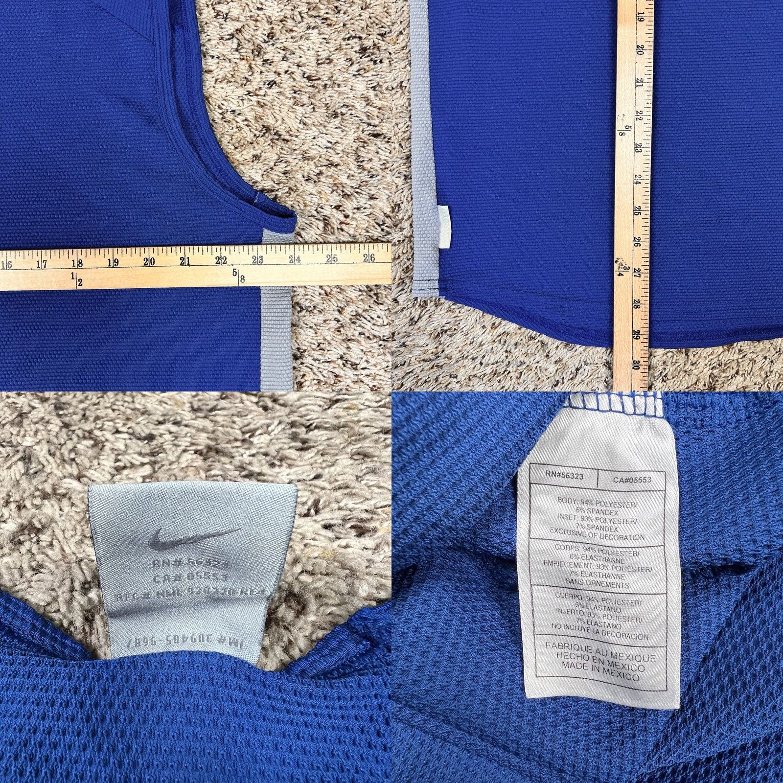 Nike VINTAGE Nike Athletic Tank Top T-Shirt XL Blue Embroidered Center Swoosh Y2K Mens Size US XL / EU 56 / 4 - 8 Thumbnail