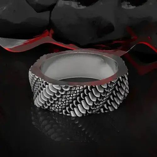 Japanese Brand Dragon Scale Ring Size ONE SIZE - 1 Thumbnail