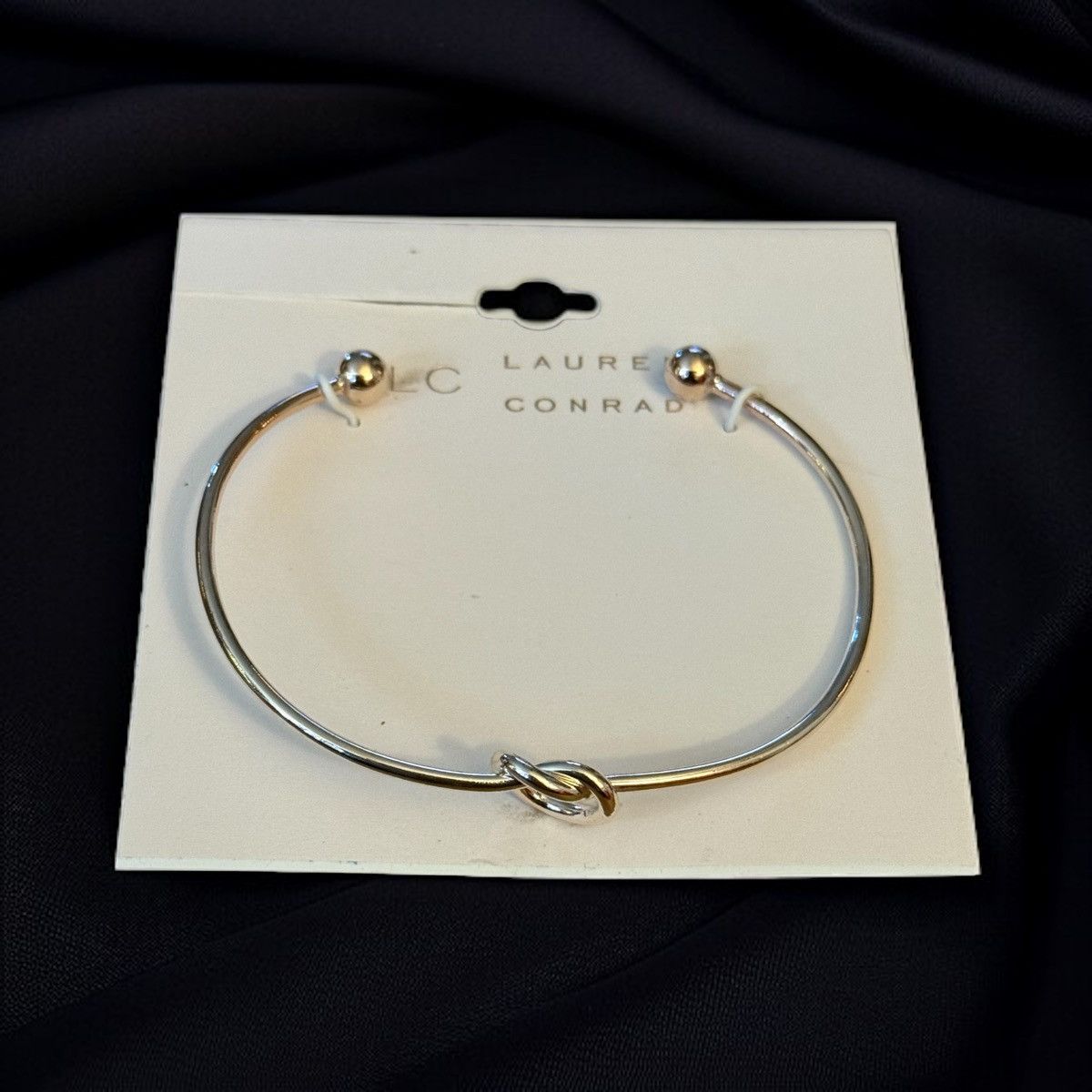 Lauren Conrad Lauren Conrad silver tone heart love knot cuff bracelet Size ONE SIZE - 1 Thumbnail