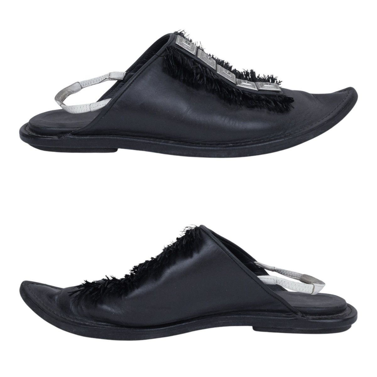 TOGA VIRILIS × Toga × Toga Pulla Toga Pulla Fringe Mules Size US 8 / IT 38 - 5 Thumbnail
