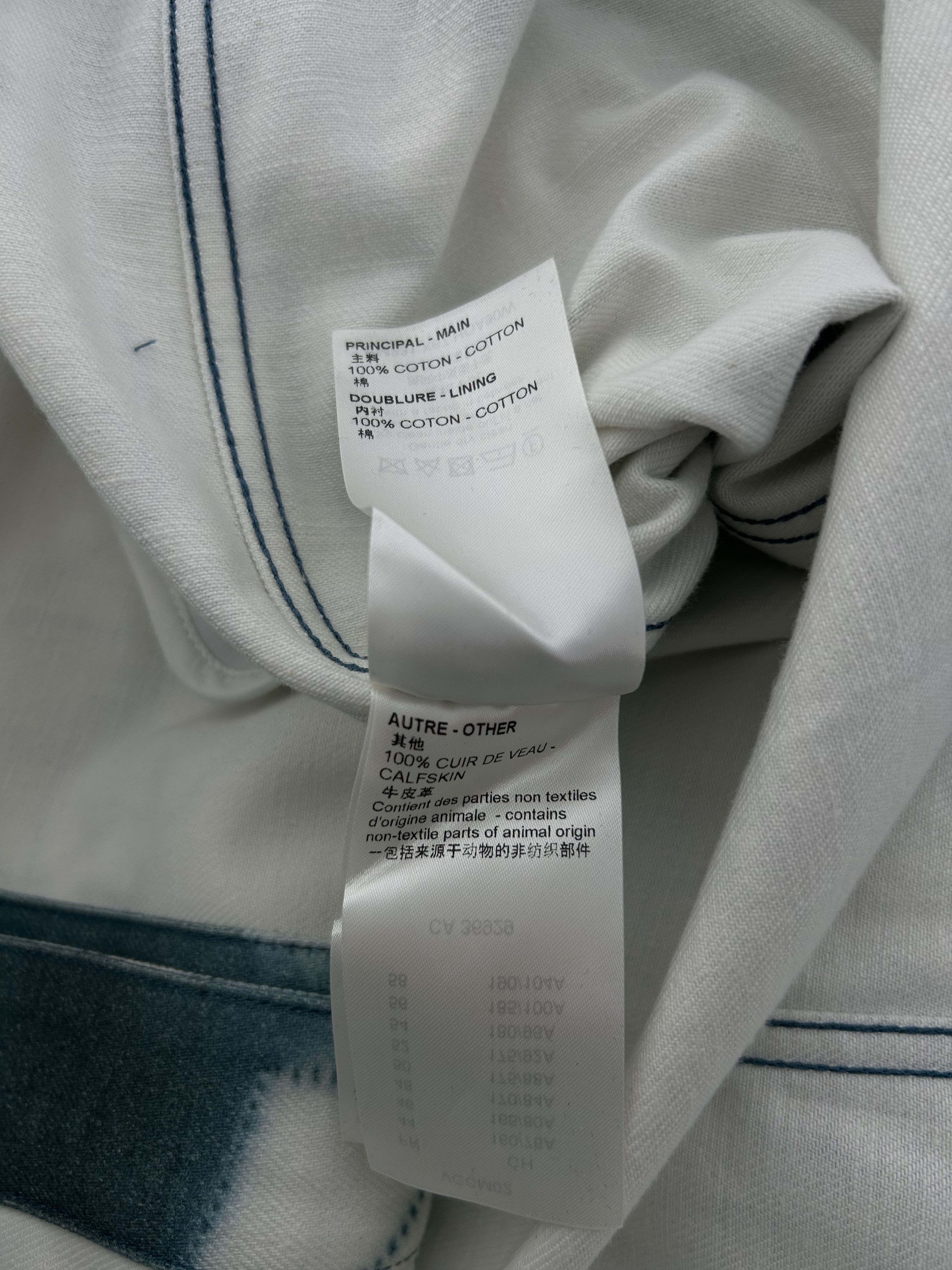 Louis Vuitton Louis Vuitton White & Blue Shibori Monogram Denim Jacket Size US XXL / EU 58 / 5 - 5 Thumbnail