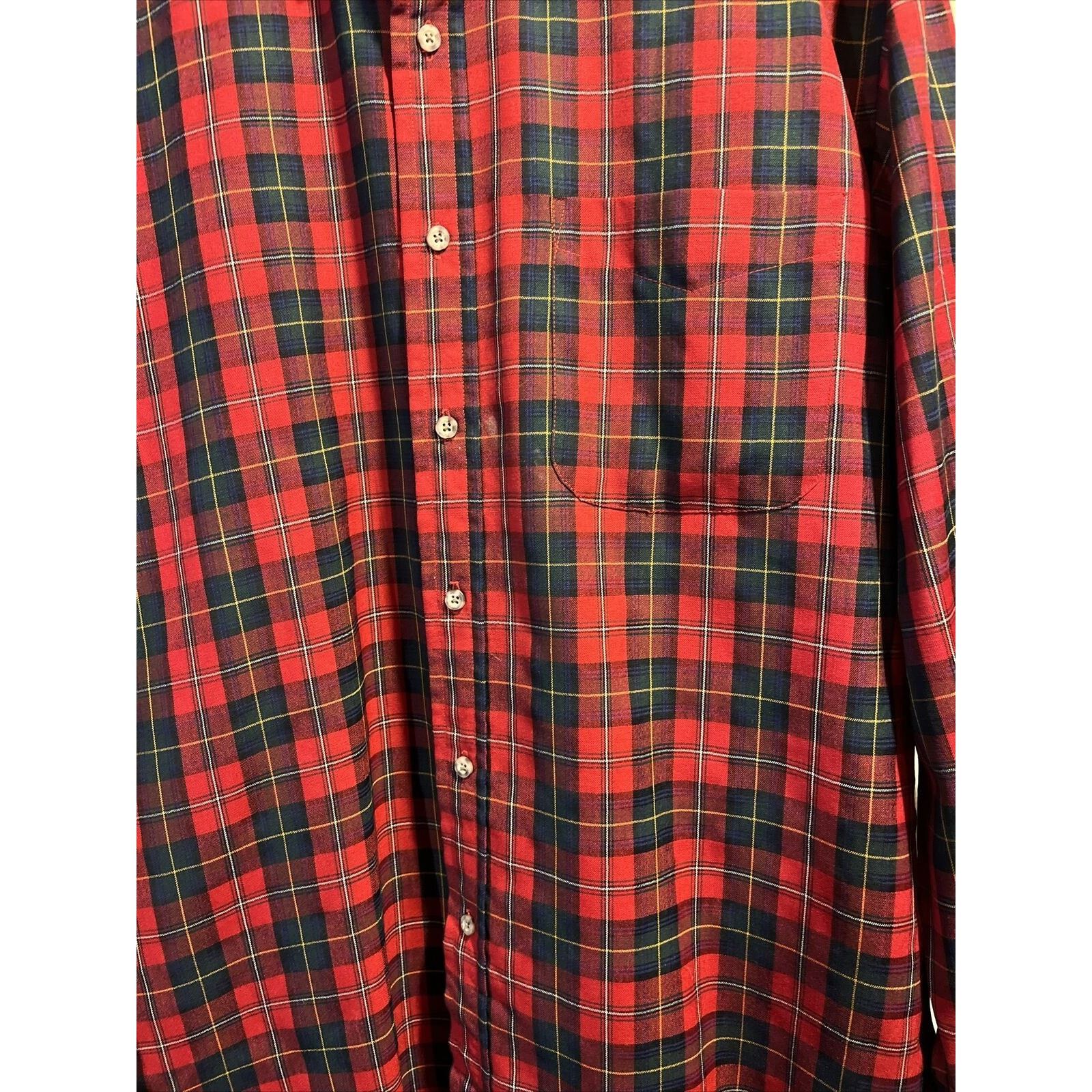 Pendleton Pendleton Men’s M Red Plaid Long Sleeve Button Up Wool Shirt Size US M / EU 48-50 / 2 - 16 Thumbnail