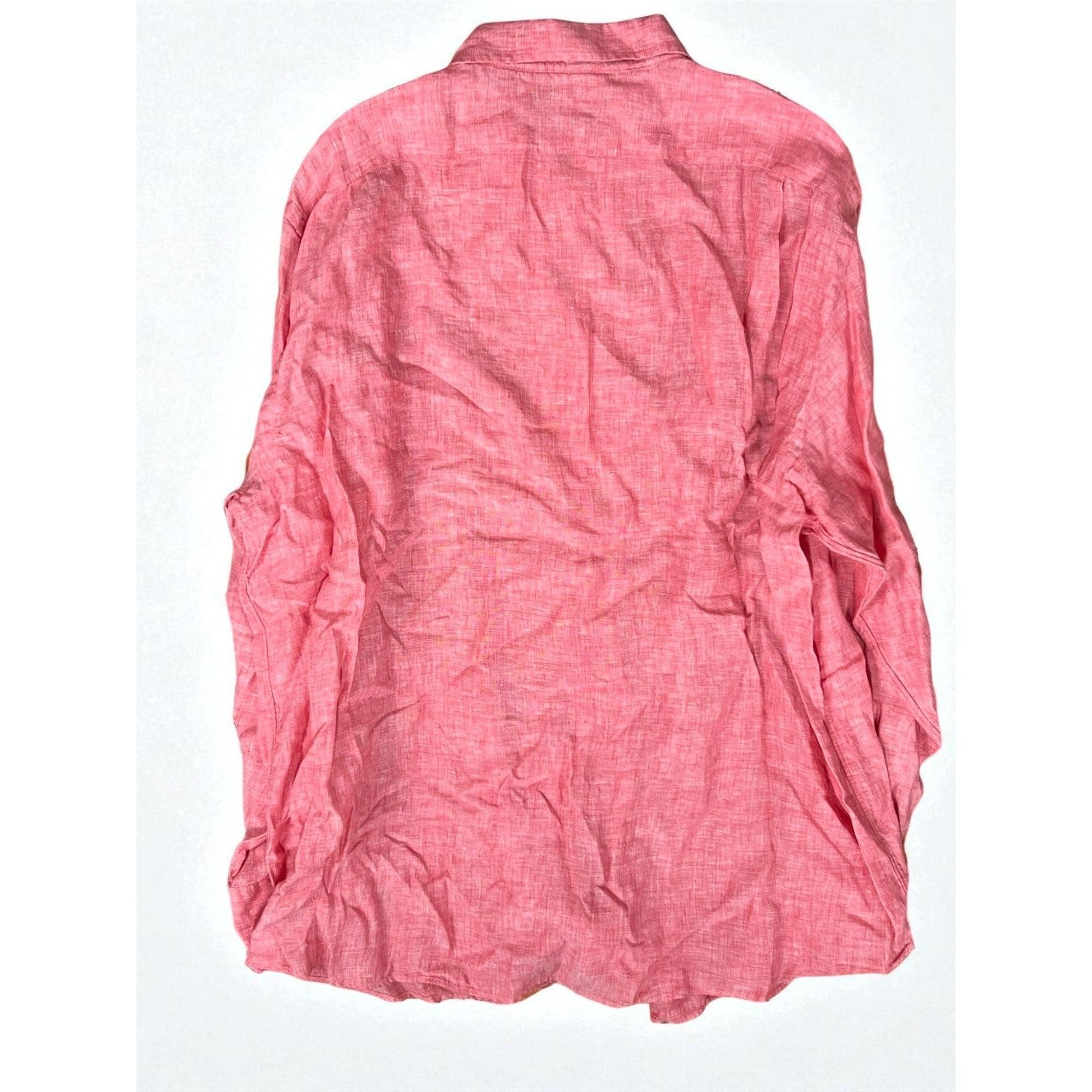 Cremieux Cremeux Classics Mens XXL Pink Linen Button-Up Shirt Size US XXL / EU 58 / 5 - 5 Thumbnail