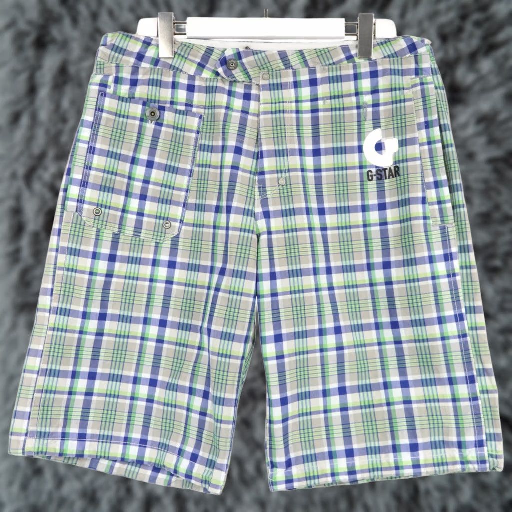 G-Star G-STAR Rb Austin Board Swimwear Mens XL Drawstring Multicolor Plaid Shorts Size US 36 / EU 52 - 1 Thumbnail