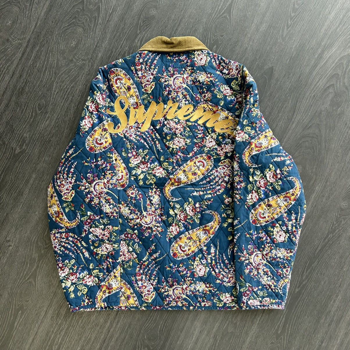 75047 Supreme Quilted Paisley Jacket (Navy) - Main Image