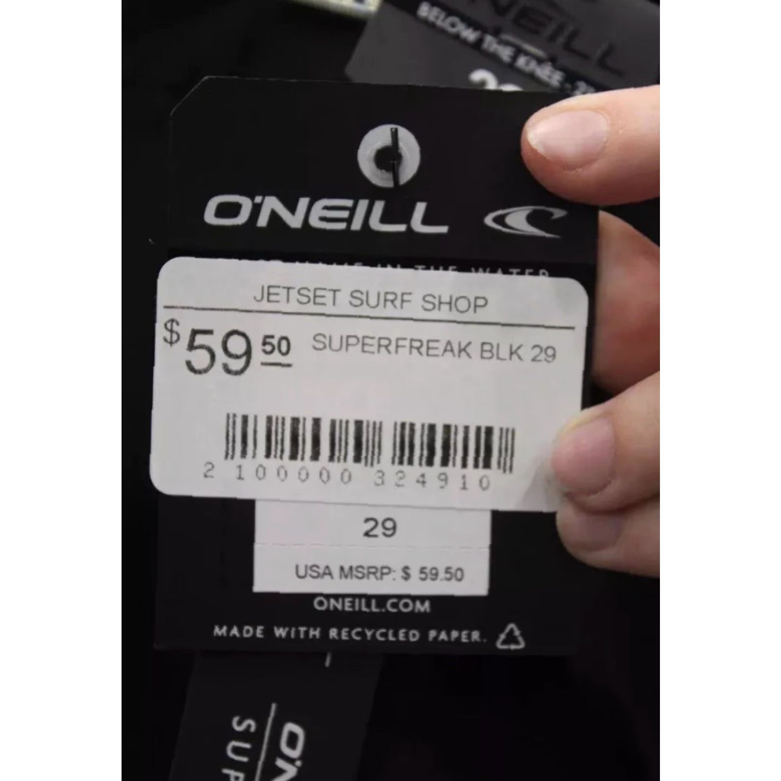 O'Neill VINTAGE O'Neill Life's A Wave Black Padded Panel Wetsuit Swim Shorts Bottom Mens 29 Black Swim Shorts O'Neill Shirt? Size US 29 - 3 Thumbnail