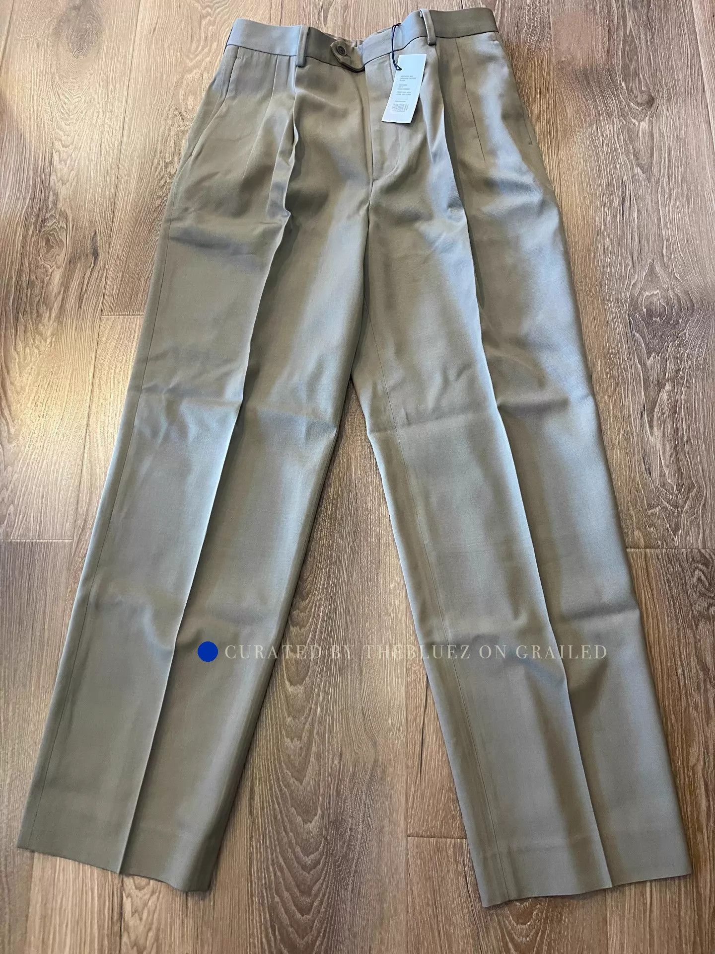 Auralee Pleated Beige Wool Gabardine Trousers Size US 36 / EU 52 - 1 Thumbnail