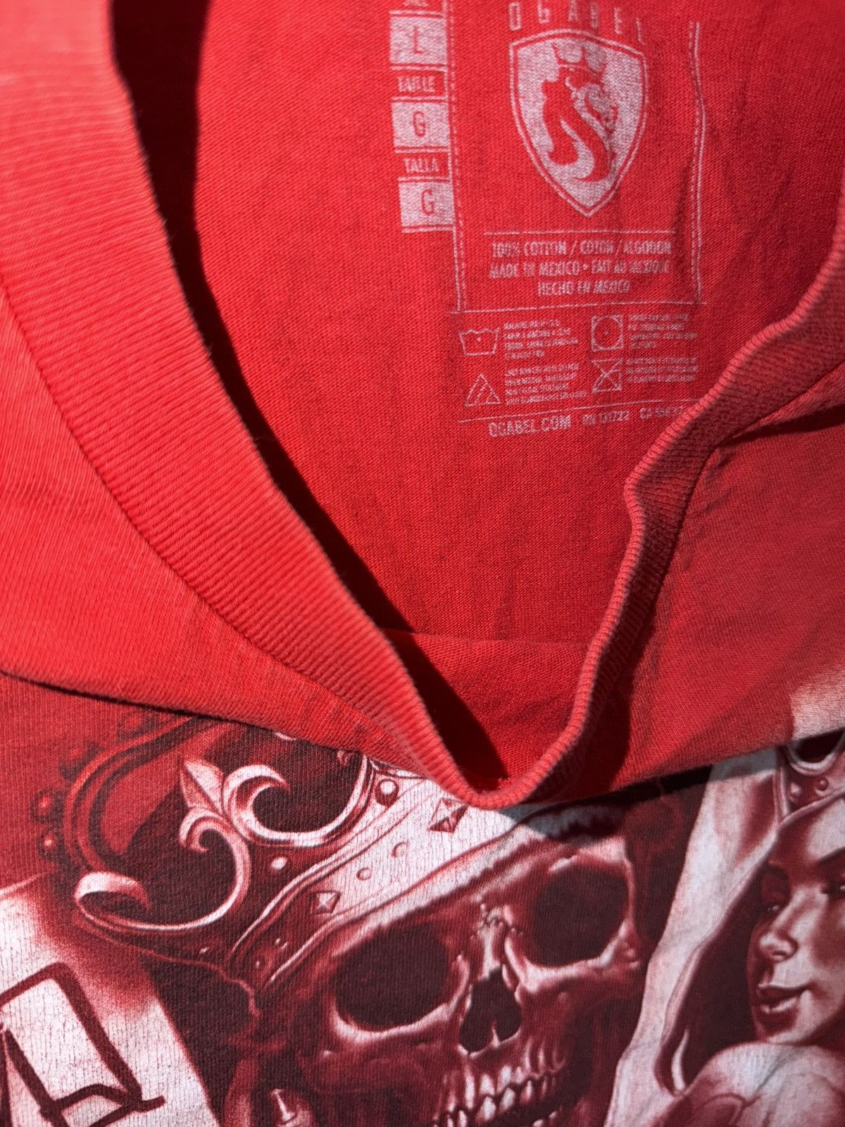 Other Vintage OGABEL Y2k Tattoo Skeleton King Azteca QueensT-Shirt Size US L / EU 52-54 / 3 - 5 Thumbnail