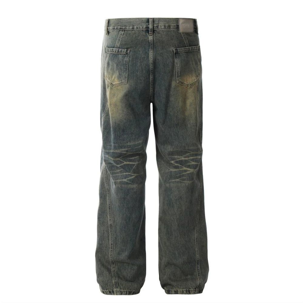Vintage Men's punk patchwork washed distressed jeans Size US 32 / EU 48 - 2 Thumbnail
