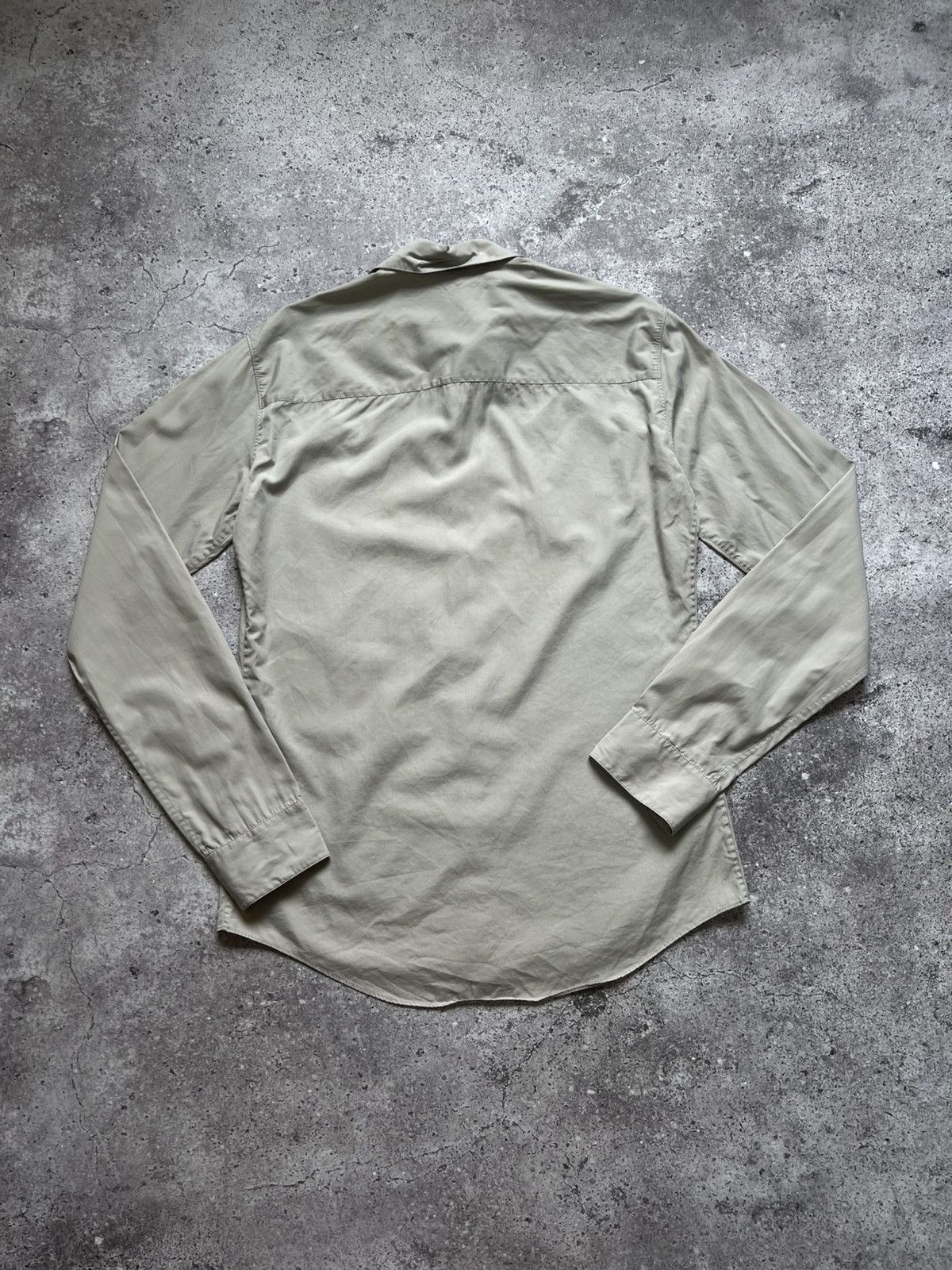 Helmut Lang Helmut Lang Cotton Shirt Button Up Long Sleeve Beige Size US S / EU 44-46 / 1 - 11 Thumbnail