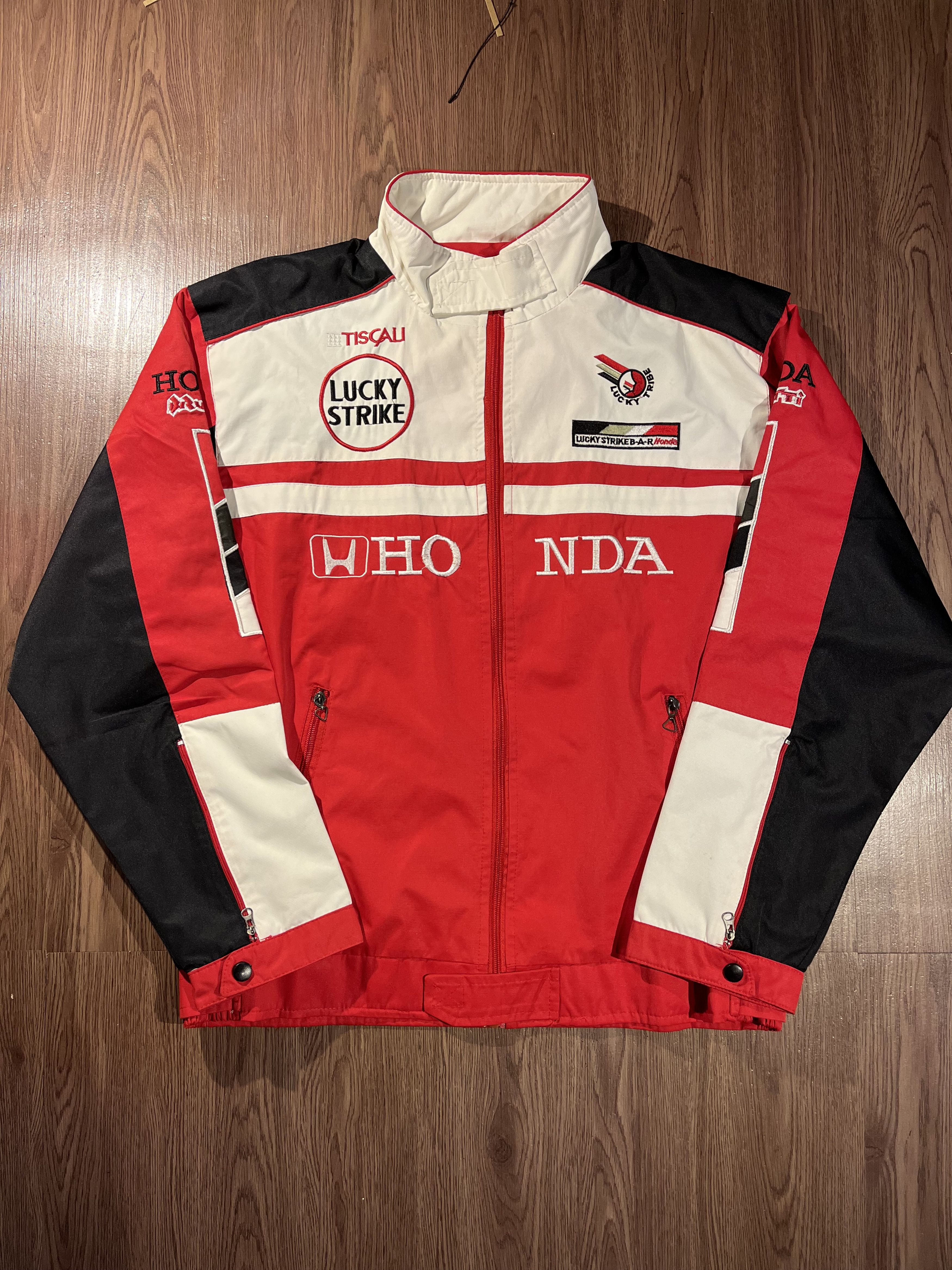 【古着】ホンダ つなぎ LUCKYSTRIKE BAR Honda ヴィンテージ Formula 1 × Honda Lucky Strike Honda Bar F1 Racing Jacket | Grailed