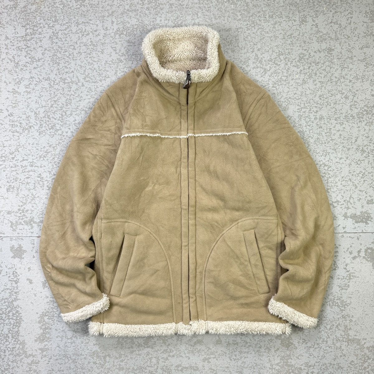 Japanese Brand × Uniqlo 💥Uniqlo Reversible Matter Fleece Nice Design Jacket Size US S / EU 44-46 / 1 - 1 Thumbnail