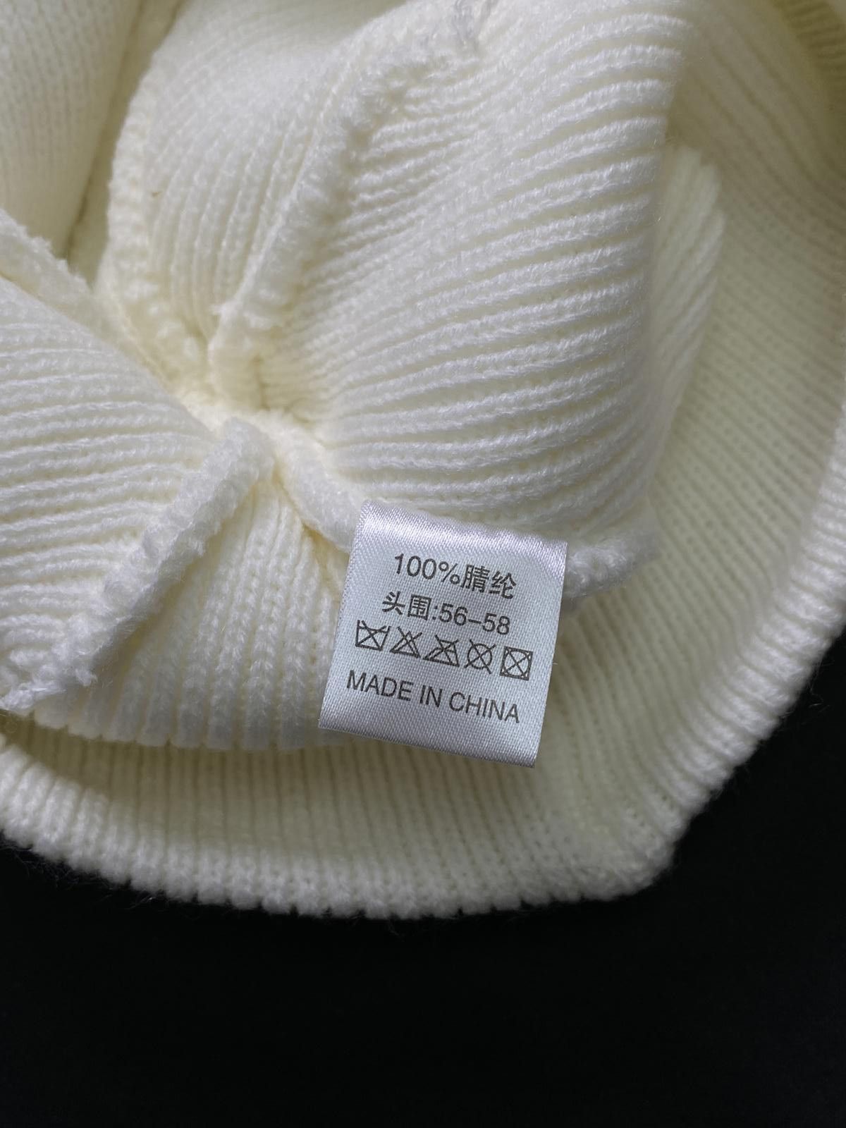 Japanese Brand Rare Y2k Charm Chain Graphic No Cuff Knit Beanie Hat White Size ONE SIZE - 6 Thumbnail