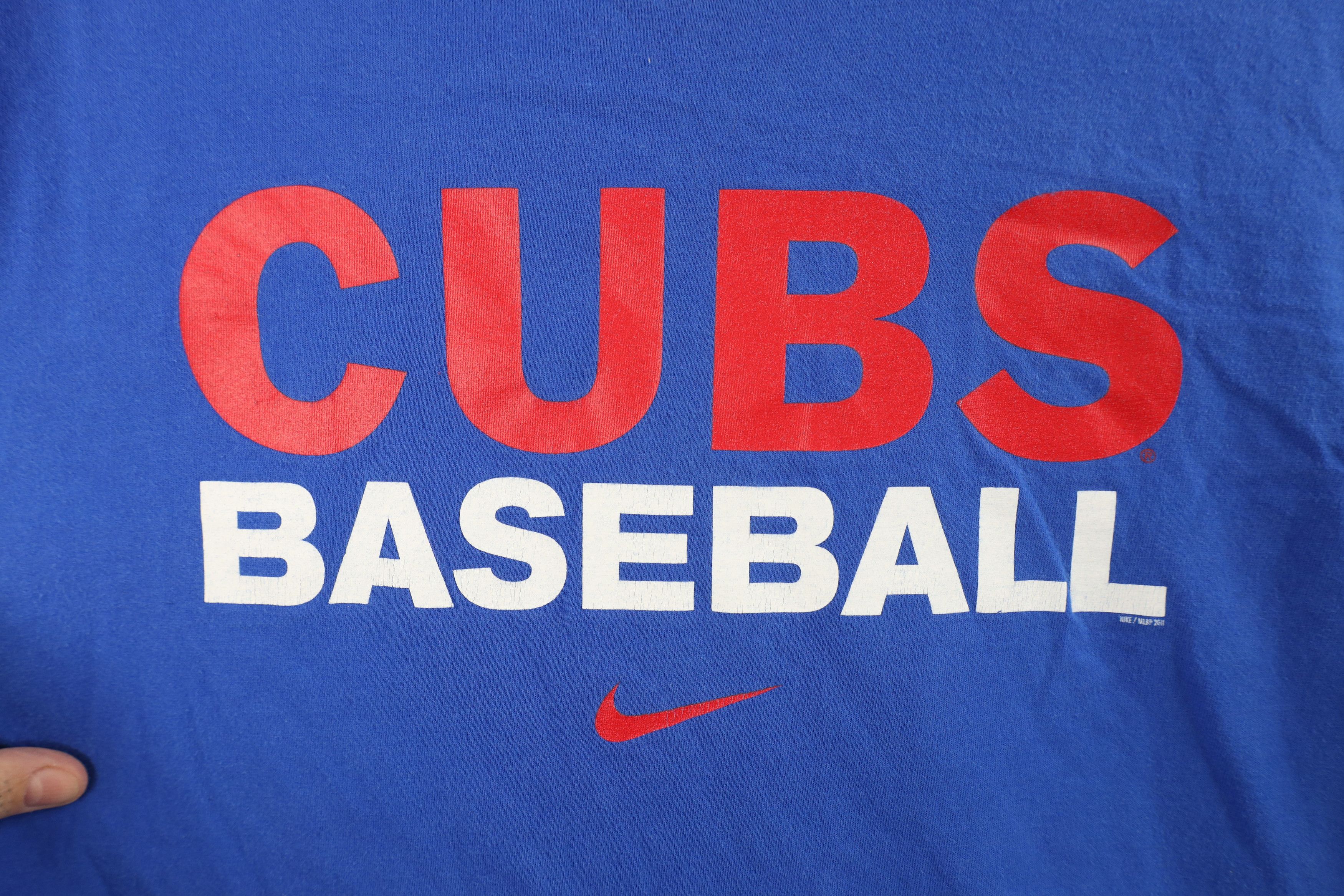 Nike Nike Scott Center Swoosh Chicago Cubs Baseball T-Shirt Blue Size US M / EU 48-50 / 2 - 7 Thumbnail