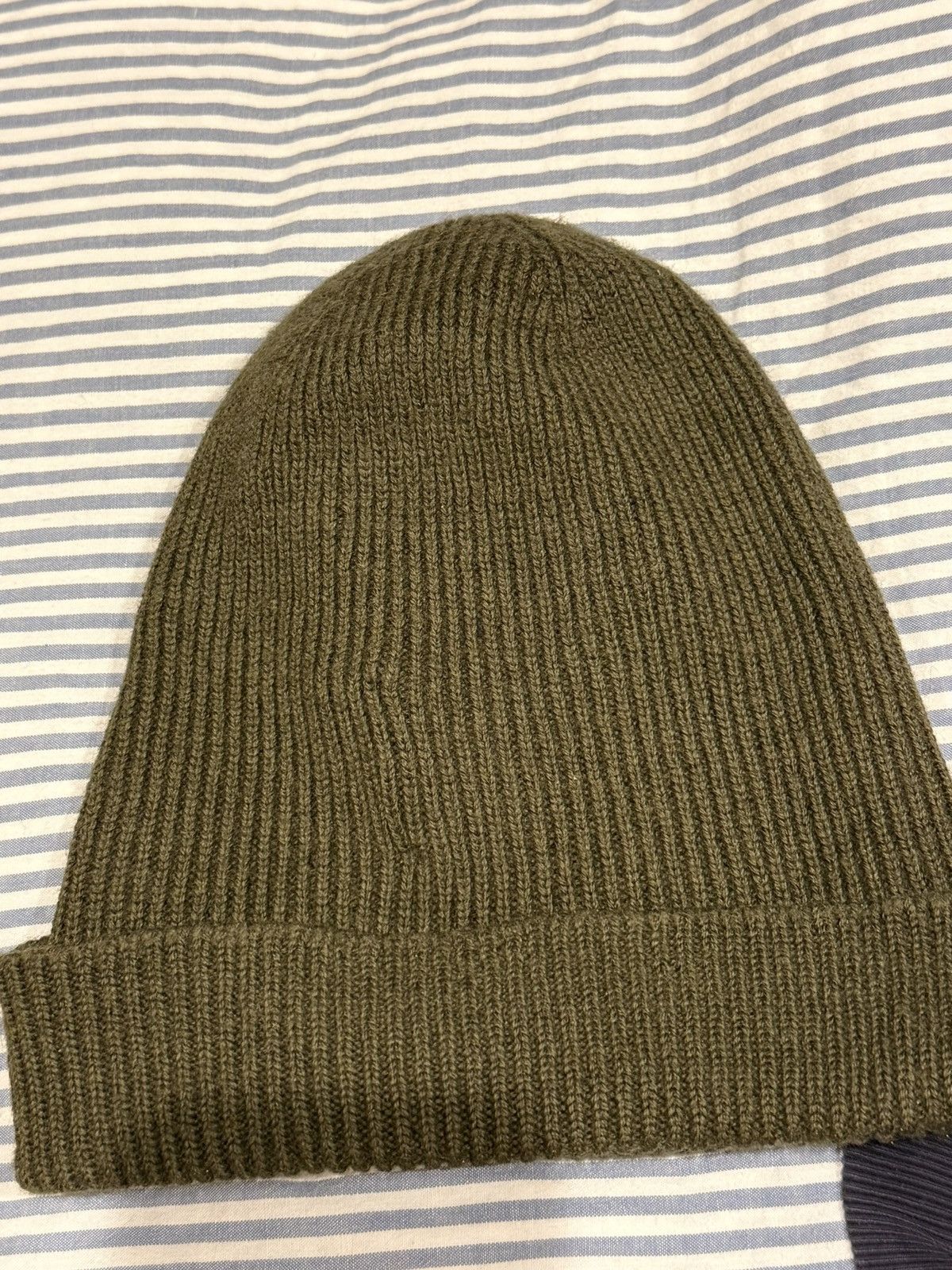 Moncler Moncler Grenoble Knitted Wool Beanie in Green Size ONE SIZE - 3 Thumbnail