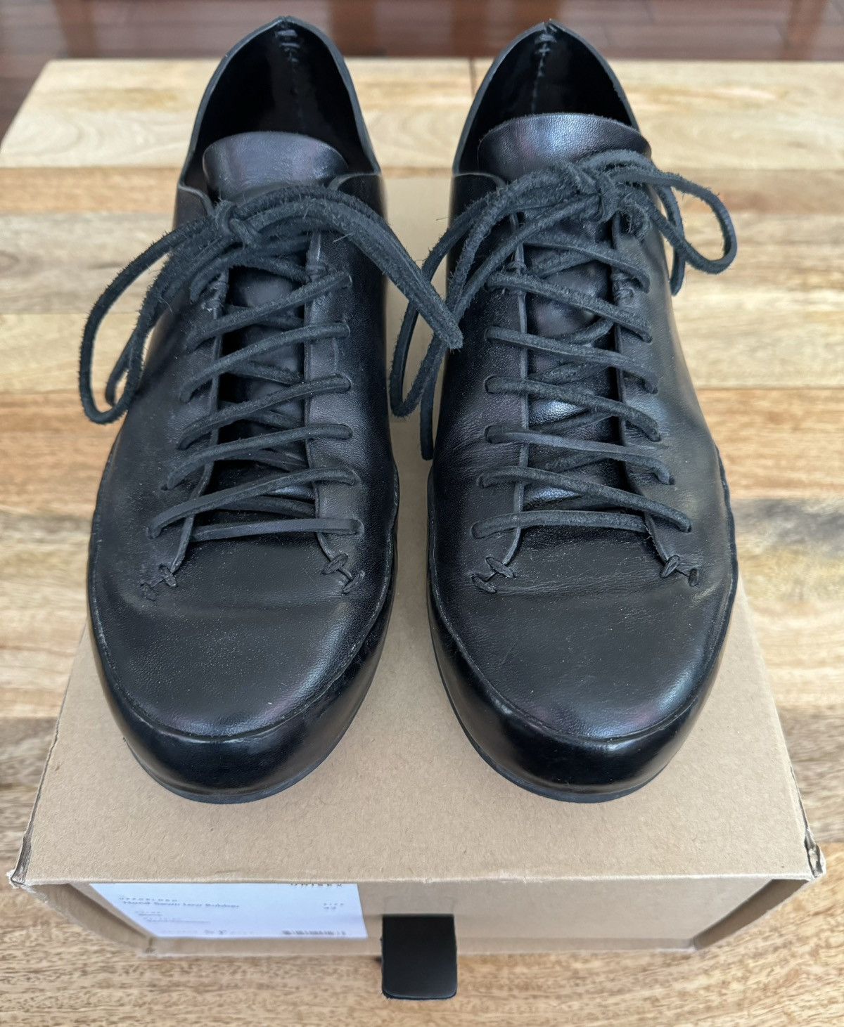 image of Feit Hand Sewn Low Rubber Eu42 Shoes in Black, Men's (Size 8)