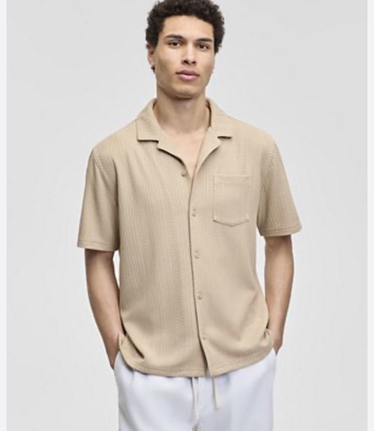 Other NWT Sun + Stone Woven Beige Button Up Shirt Size XXL. Size US XXL / EU 58 / 5 - 1 Thumbnail