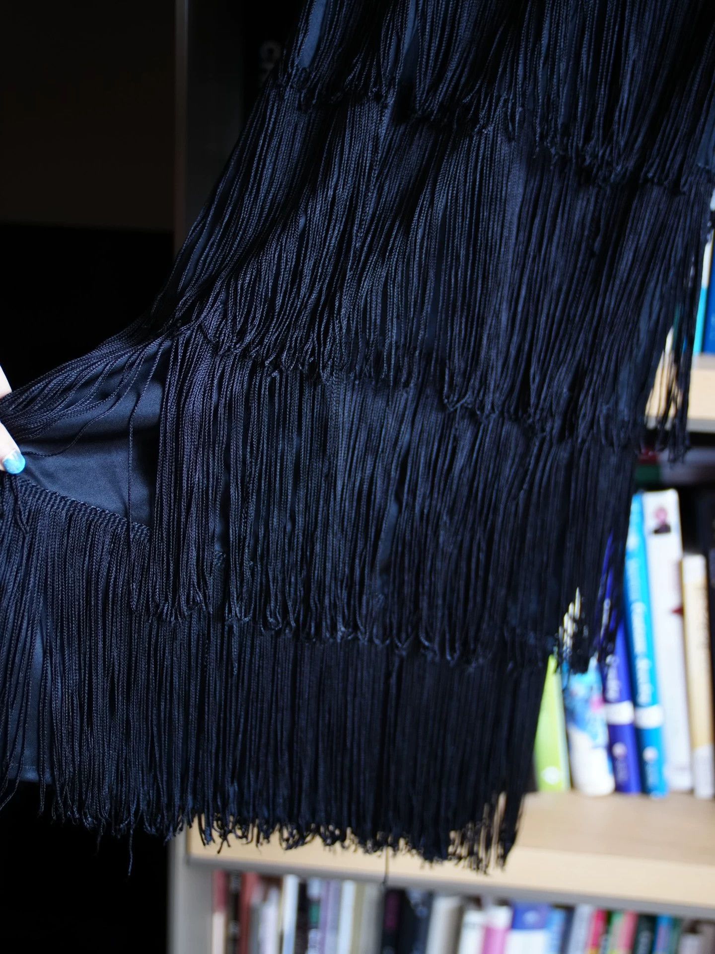 Vintage Vintage USA Black Flapper Tassel Dress S/M Size S / US 4 / IT 40 - 9 Thumbnail