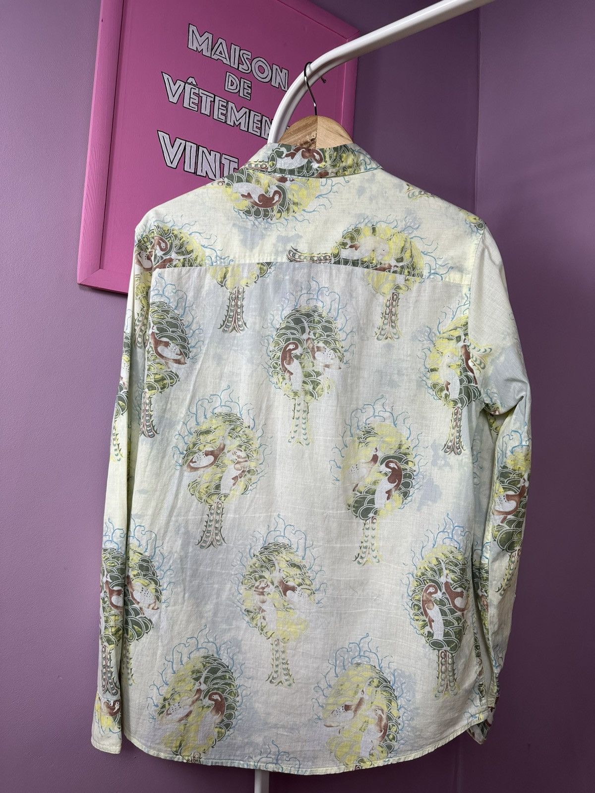 Roberto Cavalli Roberto Cavalli Batik Tree Art Vintage 00S Button Up Size US L / EU 52-54 / 3 - 18 Thumbnail