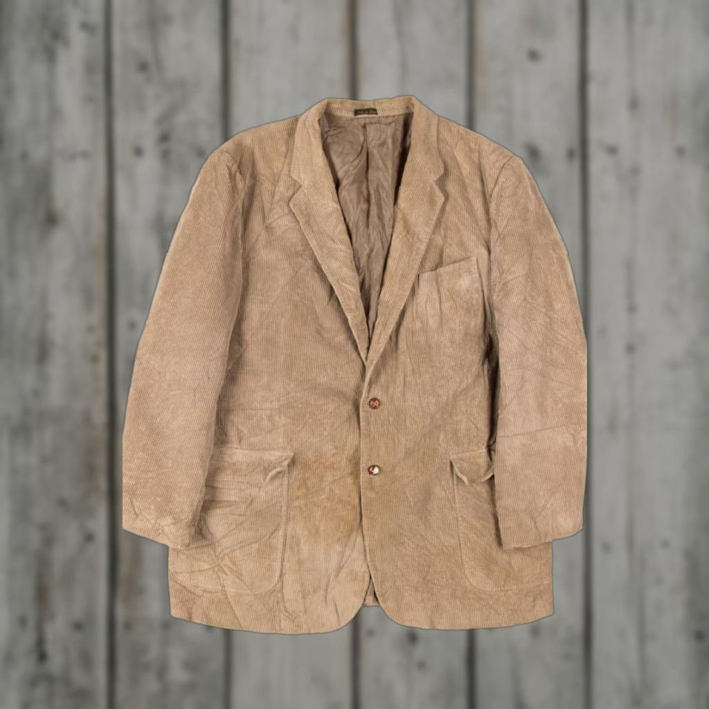 Vintage VINTAGE The King Size Blazer Shirt XX-Large Tan 50 L Cotton/Polyester Mens Women? Size 48R - 1 Thumbnail