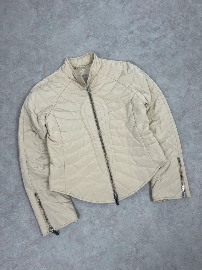 Emporio Armani AW2003 Emporio Armani Cream Cropped Contemporary Jacket Size XS / US 0-2 / IT 36-38 - 4 Thumbnail