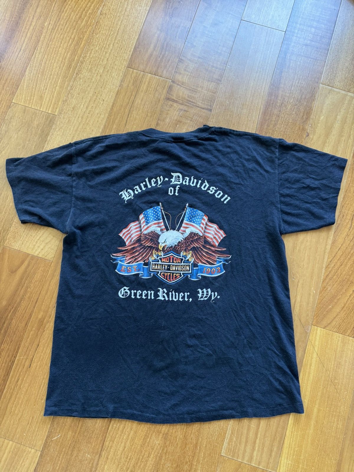 Harley Davidson Vintage 80s 1987 3D emblem Harley Davidson Spirit of America Size US XL / EU 56 / 4 - 4 Thumbnail