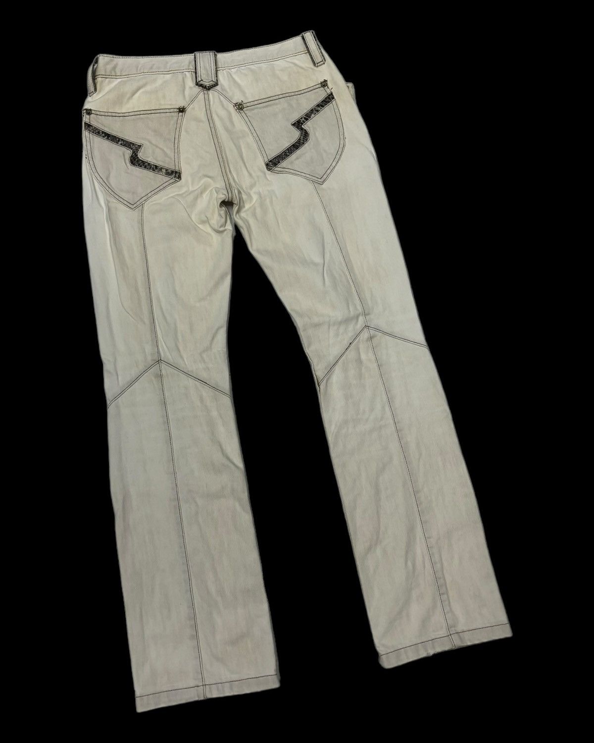 If Six Was Nine RARE🔥SEMANTIC DESIGN PUNK DISTRESS SNAKE SKIN POCKET JEANS Size US 29 - 6 Thumbnail