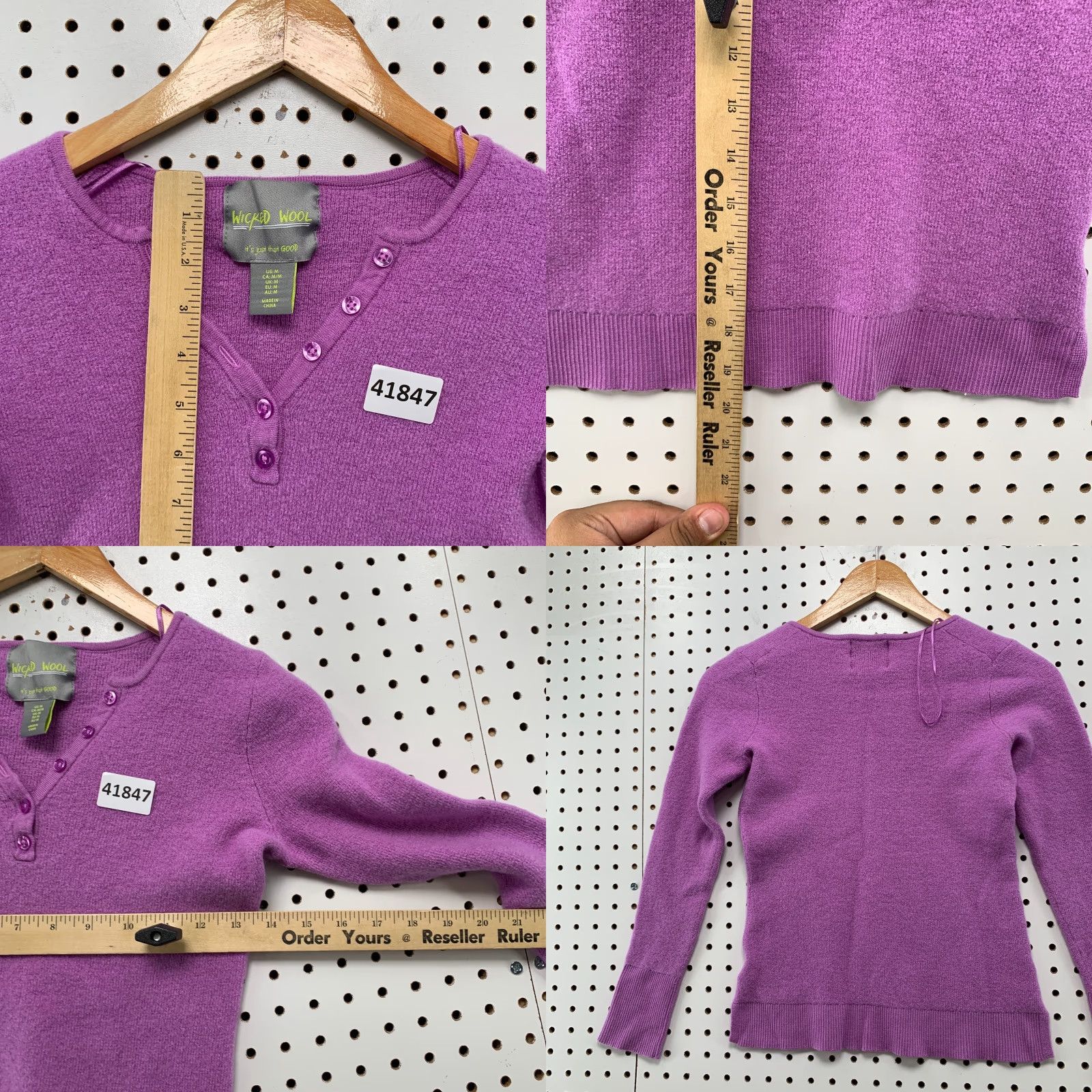 Vintage VINTAGE Wicked Wool Henley Shirt Womens Medium Pink Long Sleeve Casual Travel 90s Size M / US 6-8 / IT 42-44 - 8 Thumbnail