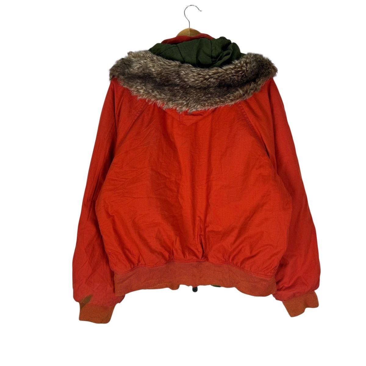 United Colors Of Benetton 🌟UNITED BENETTON FUR HOODIE BOMBER JACKET Size US M / EU 48-50 / 2 - 6 Thumbnail