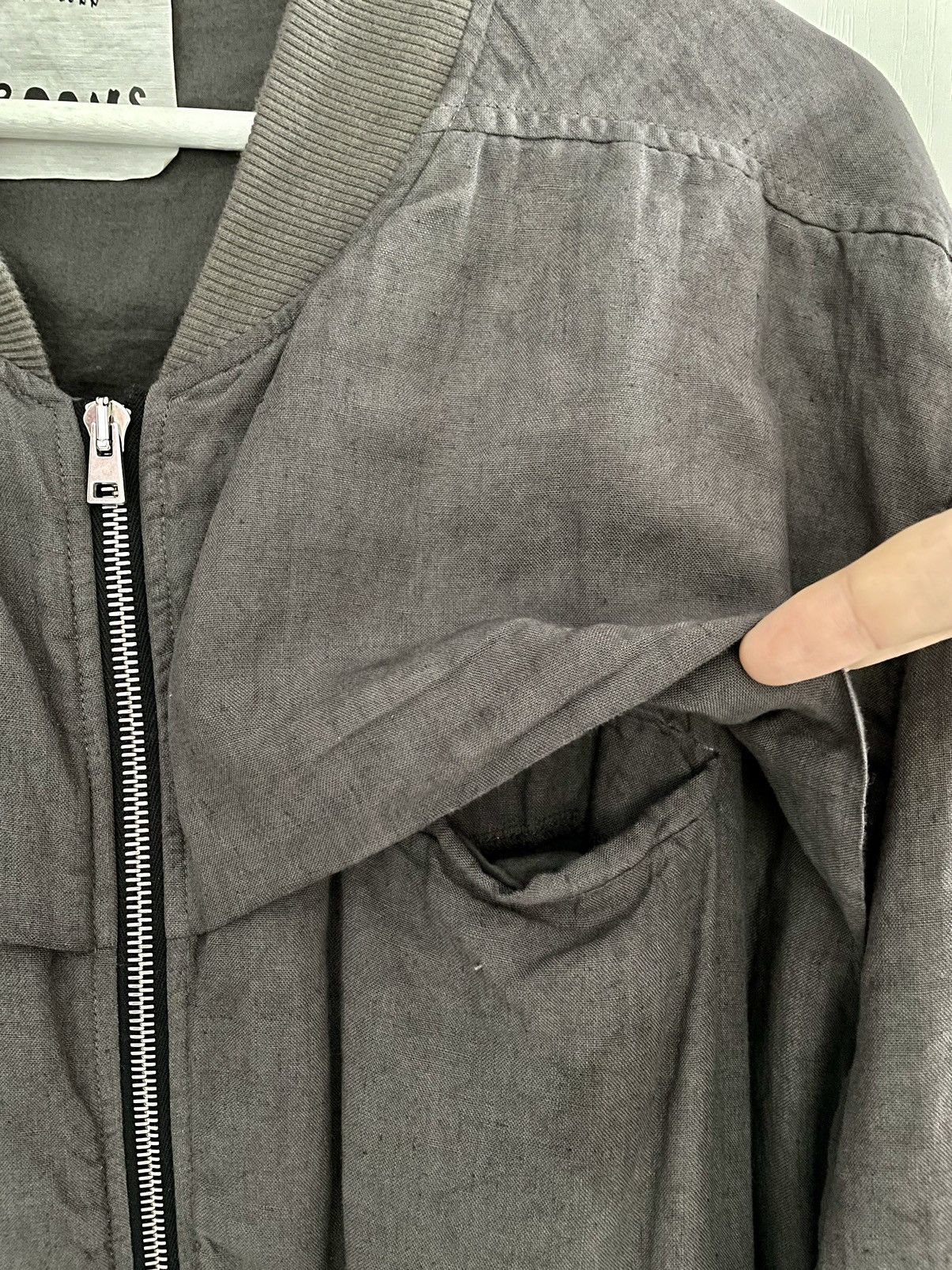 Lost & Found Ria Dunn Lost & Found Rooms Oversized Wrinkled Linen Bomber Jacket Size US XL / EU 56 / 4 - 4 Thumbnail