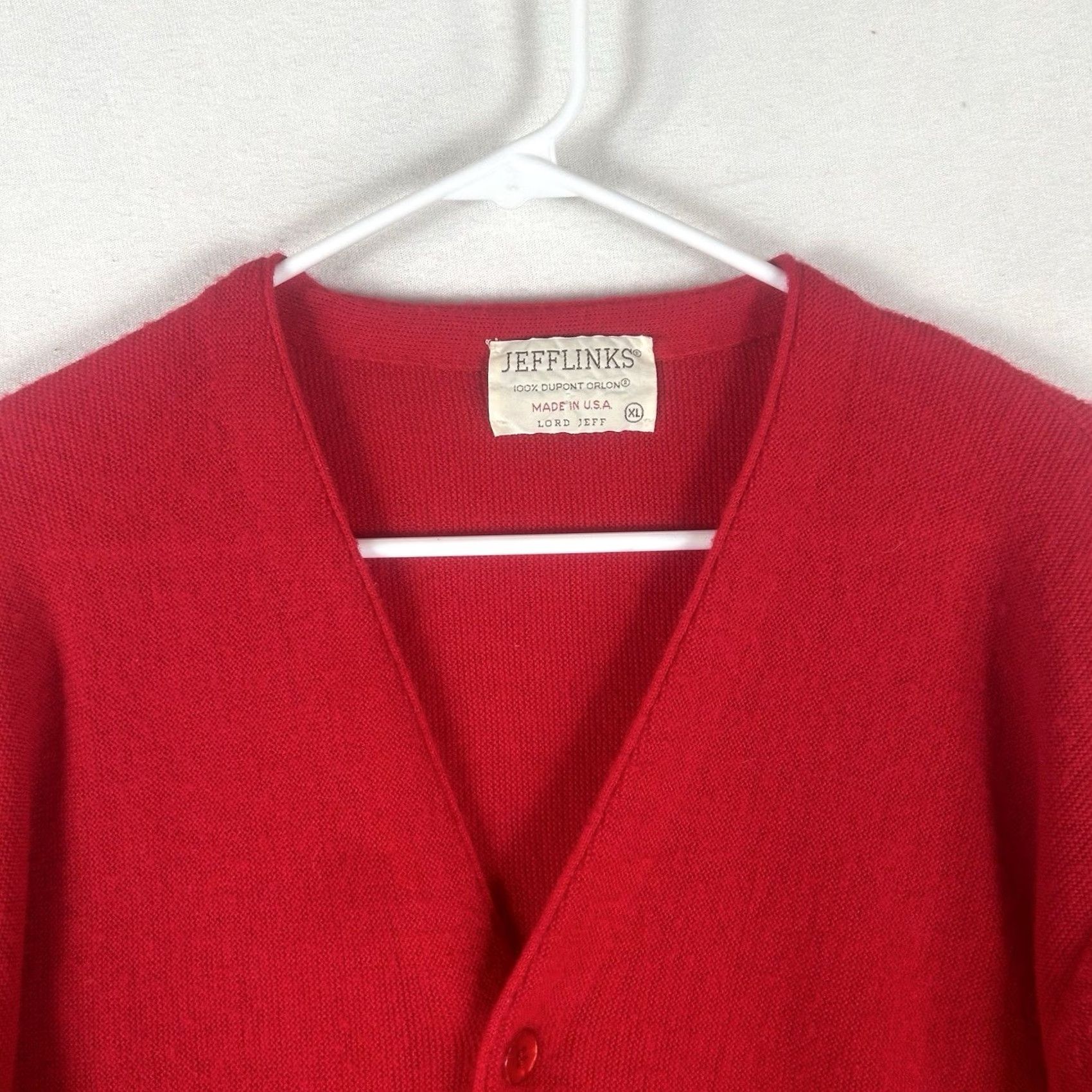 Vintage VINTAGE Jefflinks Lord Jeff Cardigan Golf Sweater Mens XL Red 80s USA Classic Knitted Cardigan MENS XL Red Size US XL / EU 56 / 4 - 2 Thumbnail