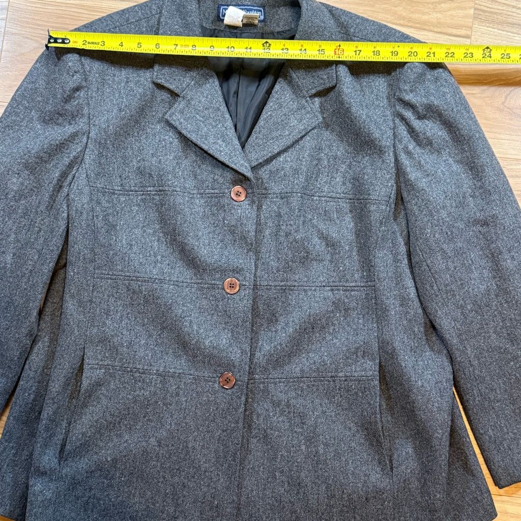 J Brand Maggie McNaughton Women’s 20W Wool Blazer Gray Size 3XL / US 20-22 - 5 Thumbnail