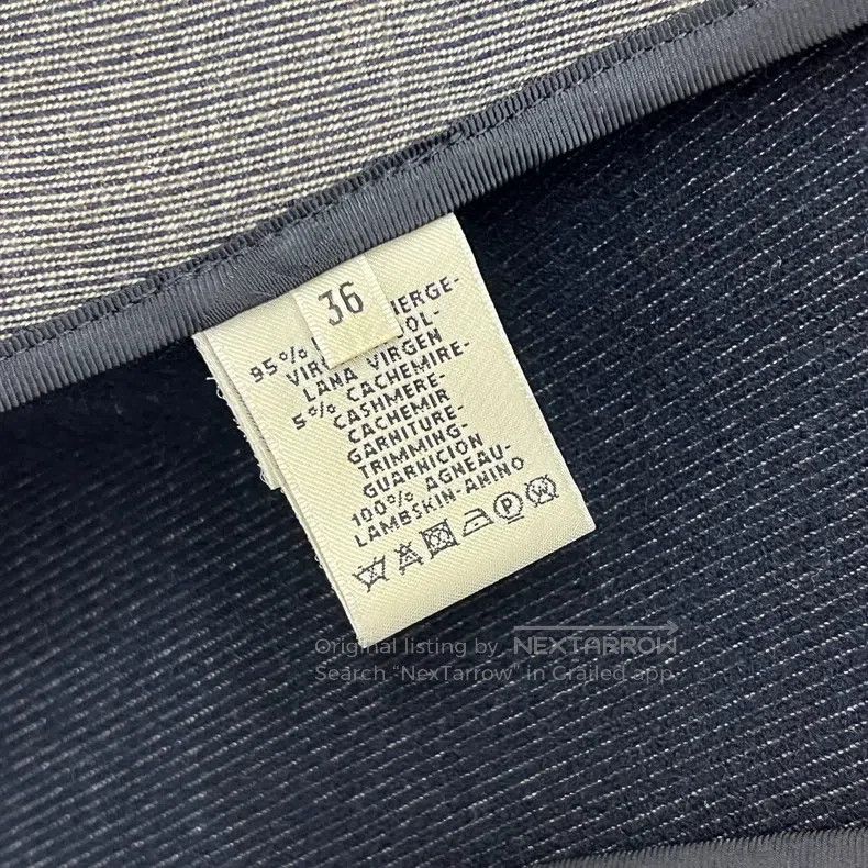 Hermes Hermes Leather-trimmed stand-up collar coat Size XS / US 0-2 / IT 36-38 - 4 Thumbnail